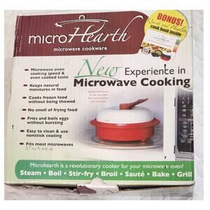 NEW Microwave Cooker Bake Broil Steam Grill Boil FAST & DELICIOUS MicroHearth